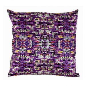 Jungle Fever Purple silk square pillow