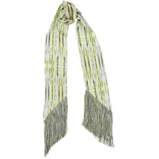 botanical stripe fringed skinny scarf | Mariska Meijers Amsterdam